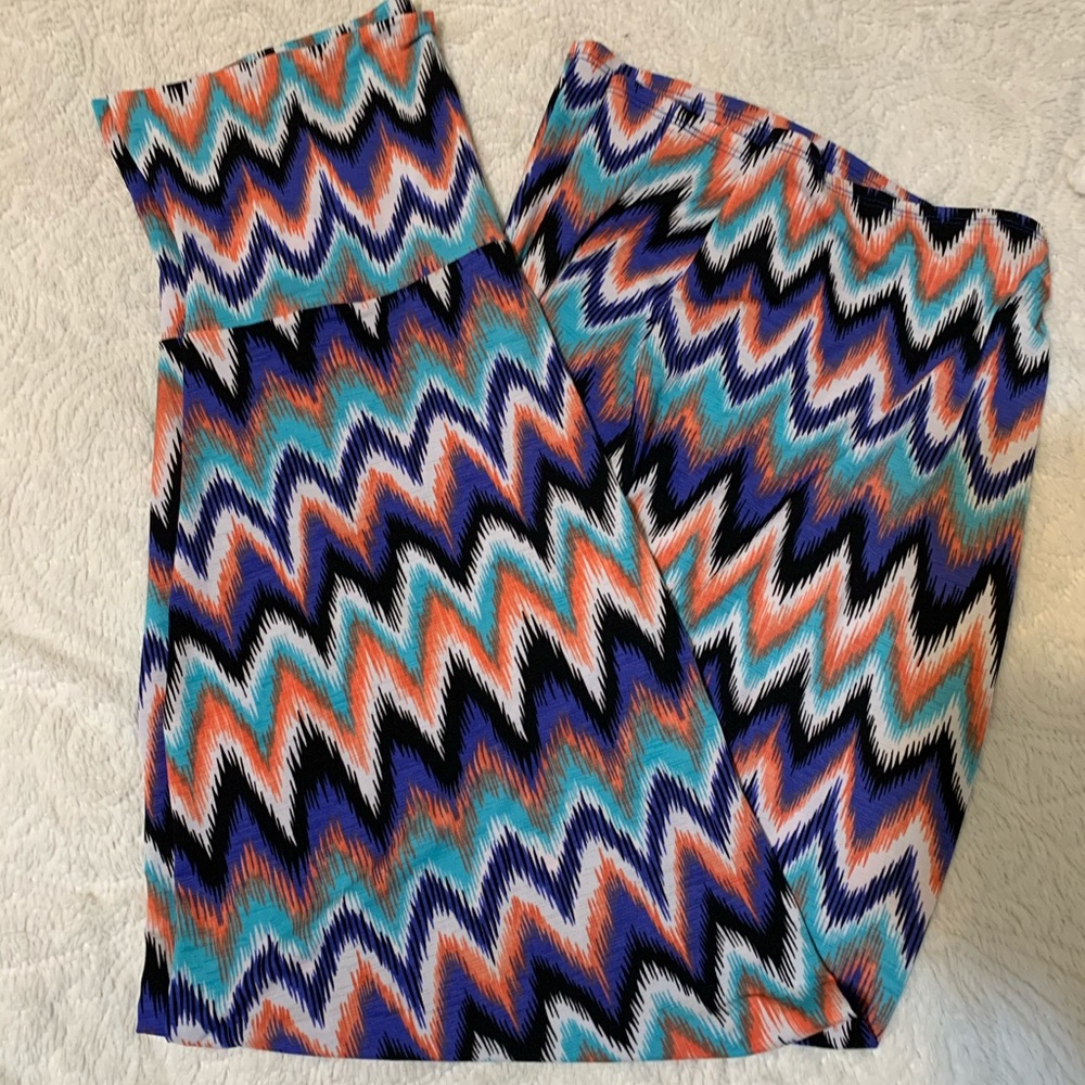 Chevron-Striped Maxi Skirt
